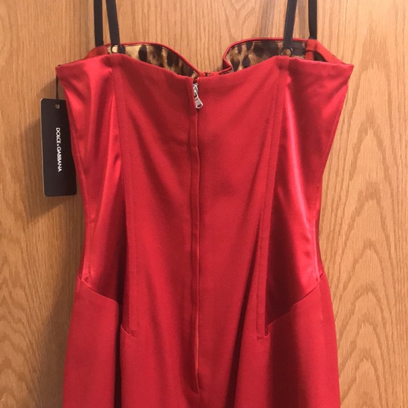 Final price! NWT Dolce and Gabbana red bustier dress ASO Anne Hathaway - Picture 6 of 14